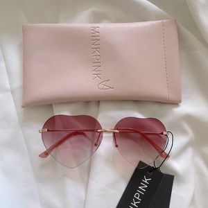MINKPINK HEART SHAPED SUNGLASSES